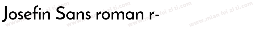 Josefin Sans roman r字体转换